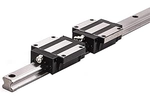 Estresen Linear Guide Rod HSR15 Length 800mm/31.5inch Linear Guideway Rail with 2 PCS Square Type Carriage Bearing Block HSR1