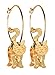 The Paragon Cat Hoop Earrings - Swinging and Dangling 3D Ear Jewelry
