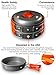 Camping Cookware Kits - BPA-Free Non-Stick Anodized Aluminum Mess Kits - Complete Lightweight Mini Folding Pot Kits with Utensils for Camping Hiking Backpacking and Survival Cooking (14 Piece Set)