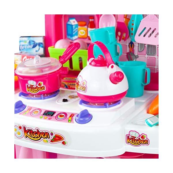 SILUK Küche,Spielküche, Kinderküche, Spielzeugküche mit vielen Zubehör – Bild 6