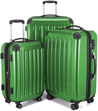 green suitcase set