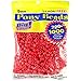 Darice Red Opaque Pony Craft Projects for All Ages Jewelry, Ornaments, Key Chains, Hair Round Plastic Center Hole, 9mm Diameter, 1,000 Per Bag, 1000 Beads, Count