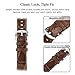 SWEES Leather Bands Compatible for Versa Small & Large, Genuine Leather Bands with Stainless Steel Buckle Strap Replacement Wristband Compatible for Versa Women Men, Brown