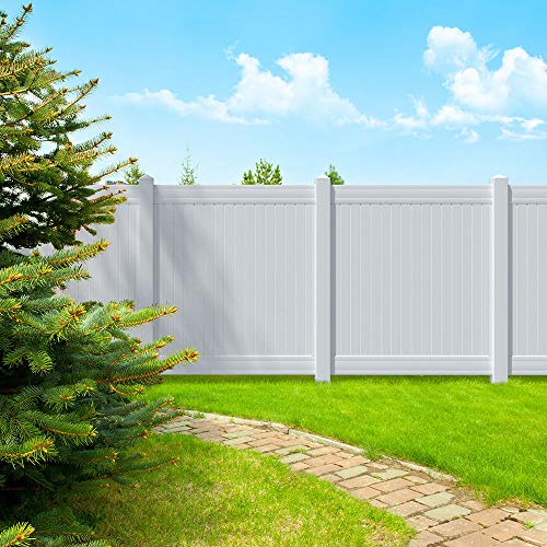 Outdoor Essentials Pro Series Hudson White Vinyl Privacy Fence Panel