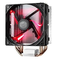 Cooler Master Hyper 212 LED CPU Cooler with PWM Fan, Four Direct Contact Heat Pipes, Unique Blade Design and Red LEDs