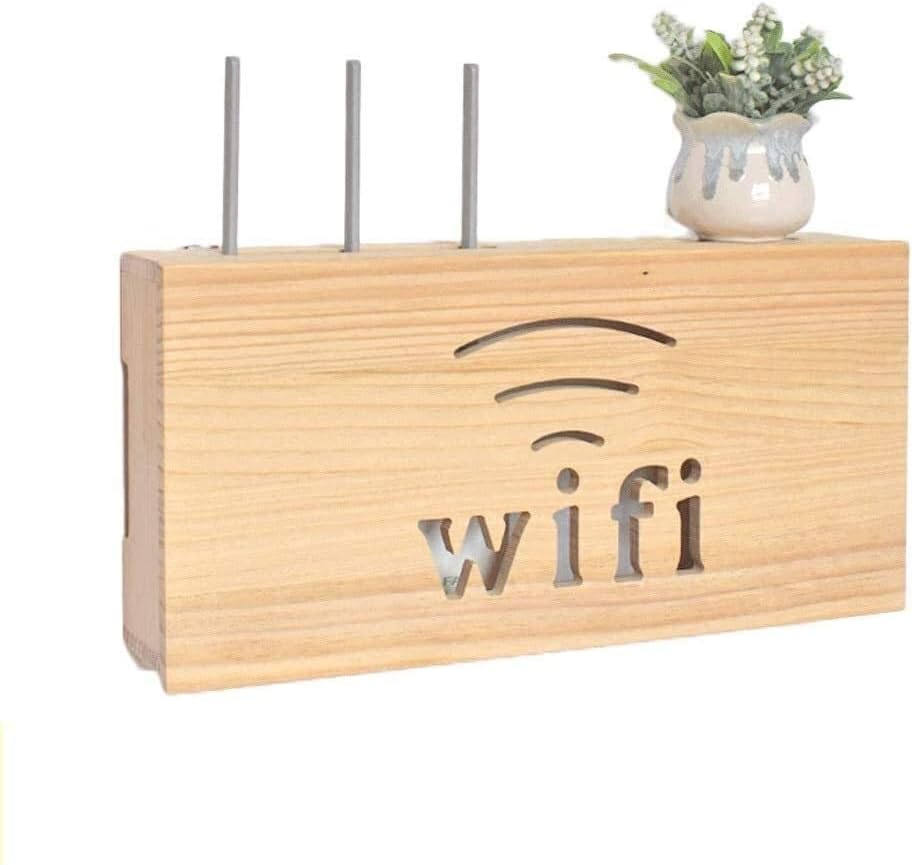 Caja de almacenamiento Router Madera creativa del router Caja de