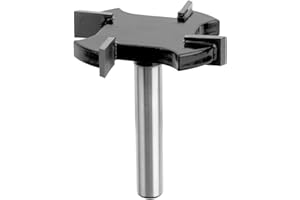 CNC Spoilboard Surfacing Router Bit, 1/4 Shank Flattening Router Bit 4 Wings Carbide 1-1/2 Inch Cutting Diameter Woodworking 