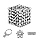 Weirui Magnetic Cube 216pcs Rolytoy Magnets Blocks Magnetic Sculpture Holders Square Cube Children's Puzzle Magic Cubes DIY Educational Toys for Kids (Silver 1, 5 mm)