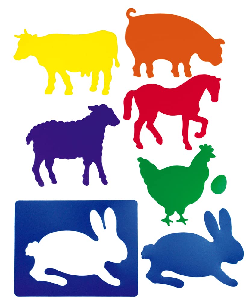 HenBea 716 "Farm Animals" Stencil (6-Piece)