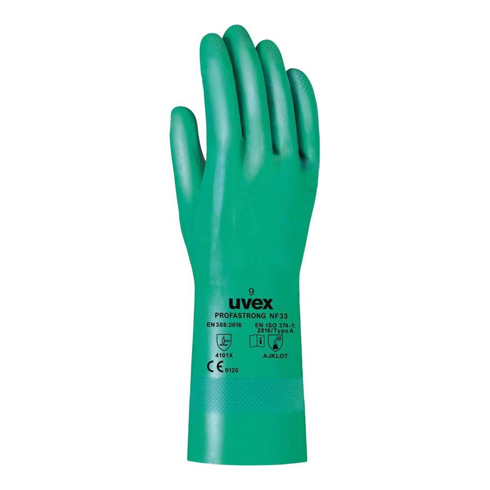Uvex 60122 NF33 Profastrong Glove, Size 7, Green