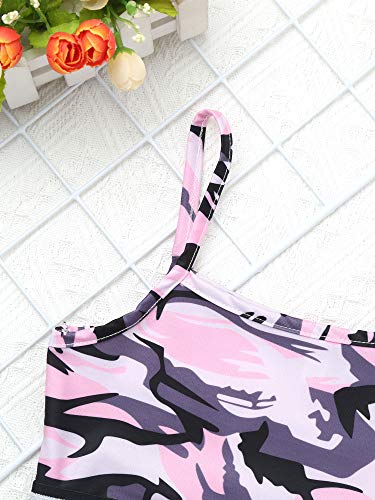 Freebily Tuta da Ginnastica Artistica Bambina Camouflage Crop Top  Pantaloncini Sportivi Tracksuit Canotta Sportiva Reggiseno Sportivo con  Shorts Hip Hop Jazz Slim Fitness Tipo 2 11-12 Anni lencicol Tute Bambine e  ragazze