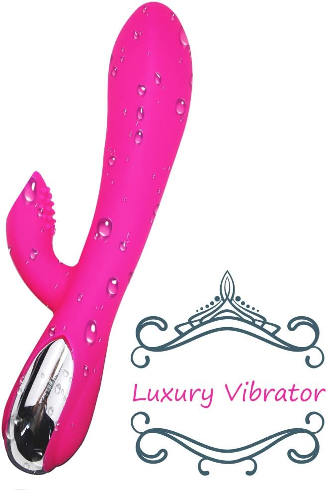 SHWIQO Powerful Dual 12 Speeds Thrusting Rotating Novelty Pink Rabbit Toy for Women&Couples Waterproof&Whisper Quie