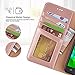 Arae Wallet Case Compatible for Samsung Galaxy Grand Prime with Wrist Strap and [4-Slots] ID&Credit Cards Pocket (Rosegold)