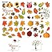 FRIDAY NIGHT Thanksgiving Fall Leaves Acorns Window Clings Sticker Reusable Autumn Party Decorations Supplies Double Side Printing (58 Pcs)