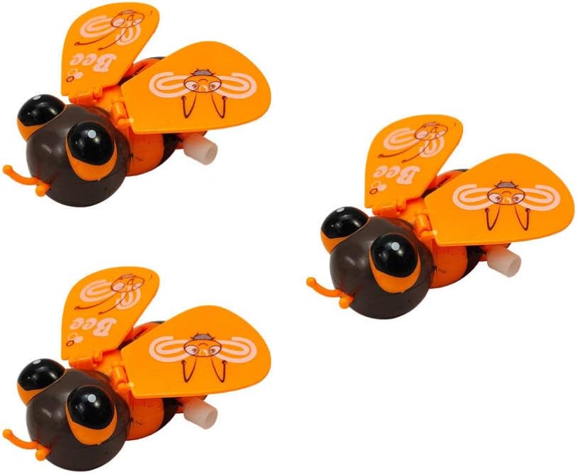 TOYANDONA 3pcs Wind Up Toys Kids Animal Toys Bee Shape Clockwork Toy