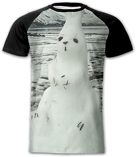 Mens Snow Bunny Sports Raglan Short Sleeve T-Shirt Baseball Tee