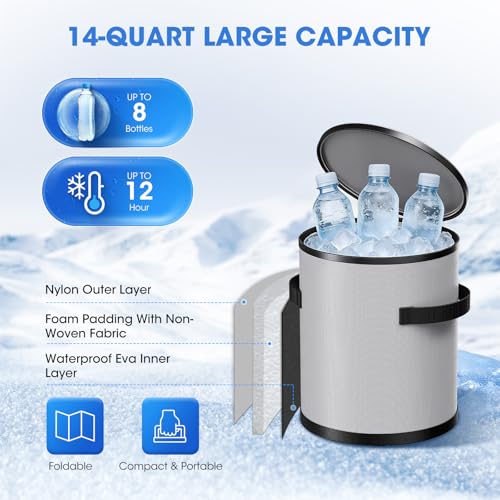 Máquina de crioterapia con temporizador programable – máquina de hielo portátil para rodilla postoperatoria, manguito y venda de enfriamiento reutilizables para cadera, tobillo y muslo