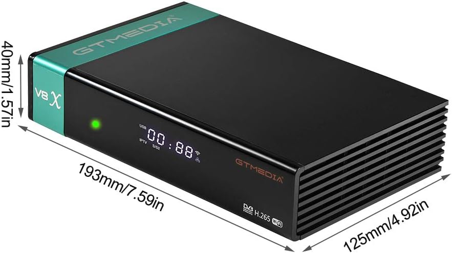 GTMEDIA V8X HD DVB-S/S2/S2X FTA Digital Satellite Receiver, Free to Air Built-in 2.4G WiFi TV Sat Decoder Supports Intelsat 901 at 27.5°W BBC Channel: Home Audio & Theater