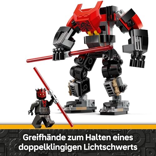 Star Wars 75411 Darth Maul Mech Bauspielzeug - Spiel- und Ausstellungsfigur mit doppelklingigem roten Lichtschwert und Mini-Figur - Geschenk für Jungen ab 6 Jahren und Fans von The Clone Wars — Foto 3 von 7
