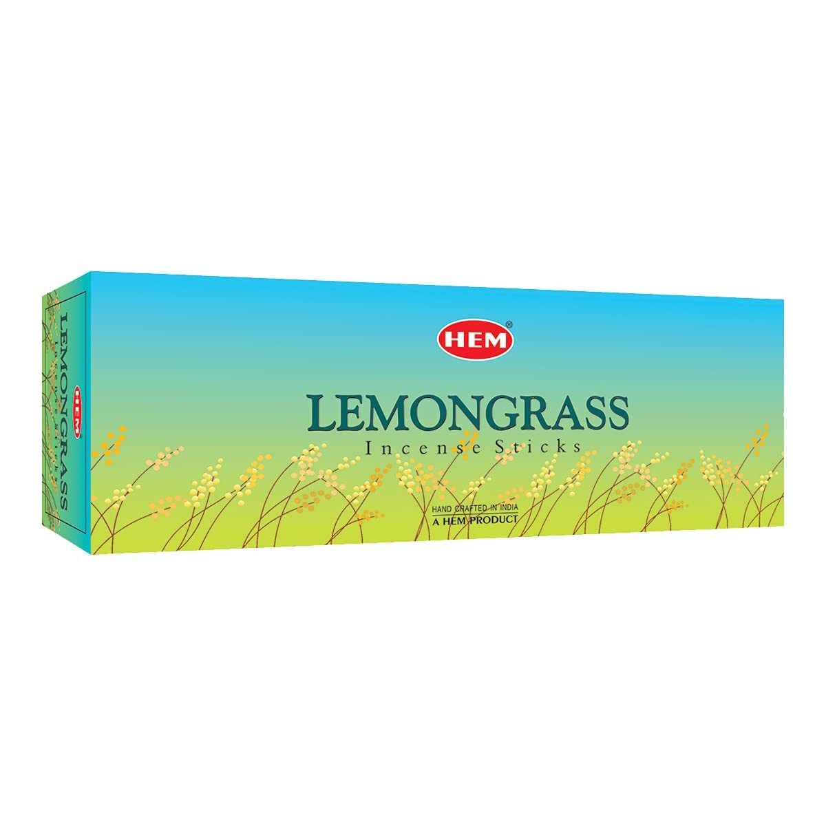 Hem Lemongrass Incense Sticks – 120 Sticks (6 x 20g Boxes) – Refreshing Natural Citrus Scent for Meditation, Relaxation & Home Fragrance