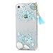 iPhone 7, iPhone 8 Case, Beach Starfish Shower Seashell Transparent Clear Soft Flexible Gel Silicone TPU Bumper Slim Fit Shockproof Protective Cover for iPhone 7, iPhone 8, Blue