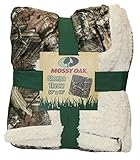 Mossy Oak Camouflage Sherpa Throw Blanket Cozy Warm Camo 50