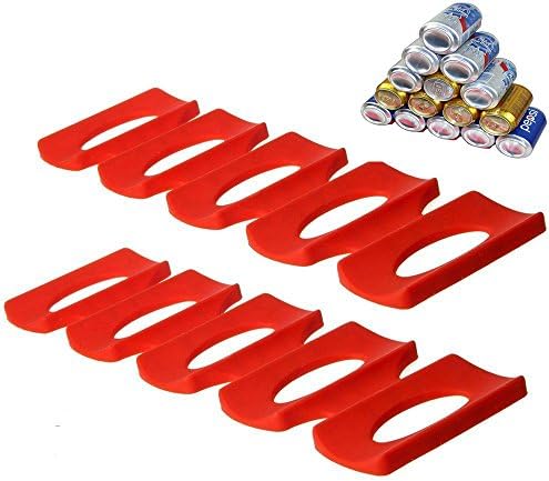 Carlie 2 Pack Silicone Bottle and Can Stacking Mat - Easy Stack Bottles and Cans In Kitchen Cabinet or Fridge Rack