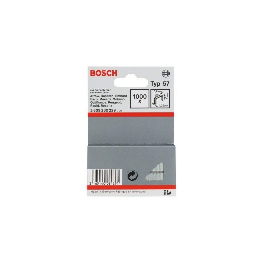 Bosch 2609200229 Staples Type 57 Set of 1000 6/10.6 mm