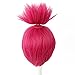Adult Women Fuchsia Cosplay Bun Branch Wig with Free Hair Cap