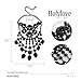 Holylove Black Statement Necklace for Women, Costume Necklace for Women Party Bachelo Novelty Fashion Jewelry - HLN0001 Black