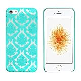 iPhone SE/5S/5 Case; A-store New Carved Damask Vintage Pattern Matte Hard Case Cover For iPhone 5 5S SE