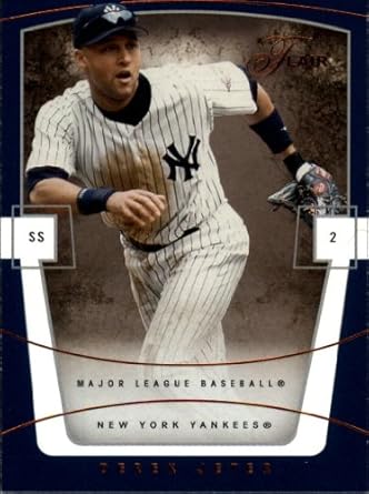 2004 Flair Baseball Card 59 Derek Jeter Collectibles