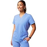 Fabletics Women's Method 2-Pocket Scrub Top - MotionTech, 4-Way Stretch, Wrinkle-Resist, Anti-Shrink