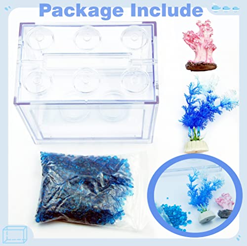 Mua Tsxurepaw Small Betta Fish Tank, Stackable Mini Fish Tank Aquarium ...
