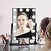 Vanity Mirror With Lights and Phone Mount - Hollywood Style Makeup Vanity Mirror with Lights 12x3W Dimmable LEDs with Touch Control, Phone Cradle | Tabletop Lighted Cosmetic Mirrors