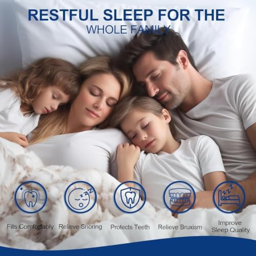 4 Gouttière Bruxisme Dentaire - Protège-dents Réutilisable Anti-Bruxisme | 2 tailles pour un ajustement parfait. Soulage le grincement des dents et améliore la qualité du sommeil. Facile à transporter