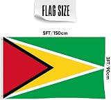 BigTree Guyana Flag 3x5ft 90x150cm Polyester Large Grommets Indoor Outdoor view 8