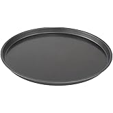Cyoufine12 Inch Pizza Pan, Stainless Carbon-Steel Pizza Tray for Baking, Black Nonstick Round Baking Sheet Plate for Home Kitchen