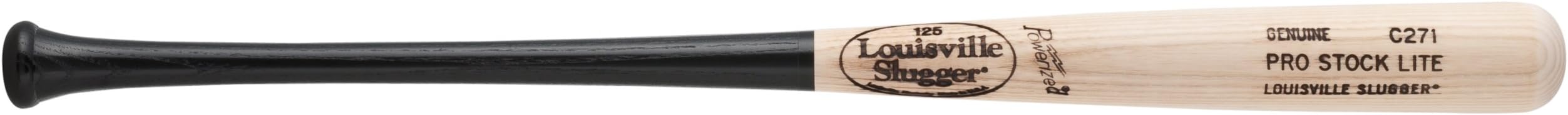 Louisville Slugger C271 Pro Lite Ash Baseball Bat, Black/Unfinished