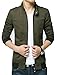 Kjdshwa Men's Casual Wear Cotton Lightweight Jacket(Army green,L size)