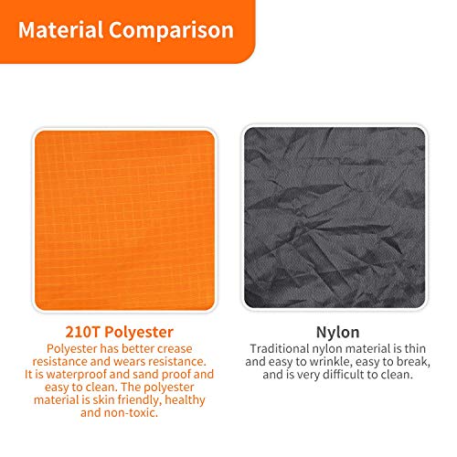 Beach Blanket Oversized 10'X 9' Sandproof Beach Mat Beach Sheet Waterproof Sand Mat with Stakes Lightweight Family Mat for Picnic,Camping,Festival, Beach and Outdoor Activities