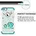 MagicSky iPhone 6s Plus Case, [Shock Absorption] Studded Rhinestone Bling Hybrid Dual Layer Armor Defender Protective Case Cover for iPhone 6 Plus (2014) / iPhone 6s Plus (2015)- Owl