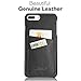KAVAJ iPhone 8 Plus iPhone 7 Plus Case Leather Tokyo Black Slim-Fit Genuine Leather iPhone 8 Plus Wallet Case Leather iPhone 8 Plus Bumper Case with Business Card Holder Cover for Apple iPhone8 Plus