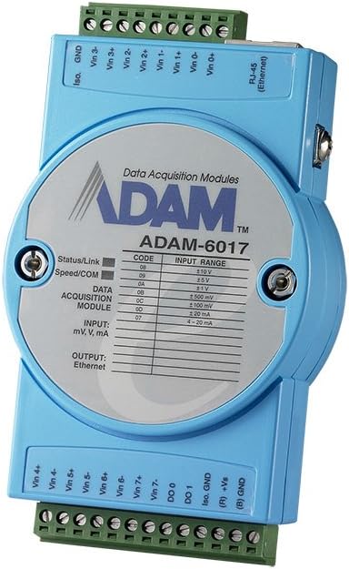 Advantech ADAM-6017 8-Channel Isolated Analog Input Modbus TCP Module with 2-Channel Digital Output