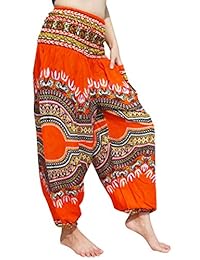 Completo Funk bata de rayón cintura pantalones de harén bolsillo Lacio Dashiki mezclado patrón