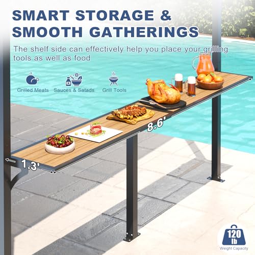 MEISSALIVVE 10' x 10' Wall Mounted Gazebo Review: Lean-To Grill Shelter with Side Shelf image 25