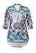 Dokotoo Womens Casual Ladies Summer Floral Print V Neck Cuffed Sleeve Cotton Blouses Tops Shirt Purple Large