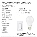 Amazon Basics 60W Equivalent, Soft White, Dimmable, CEC Compliant, A19 LED Light Bulb | 6-Pack