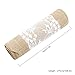 Newdanceus 12X108 Set of 5 Burlap Lace Hessian Table Runner Rustic Natural Jute Country Wedding Party Dining Table Decoration Christmas Decoration Table Runner