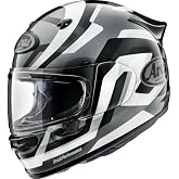 Arai Helmets Arai Contour-X Snake Unisex-Adult Street Motorcycle Helmet - White/Black/Grey / Large